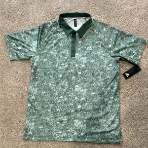 Adidas Golf Polo Shirt Medium Green